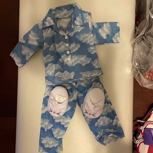 American Girl Doll pjs w/slippers! Price Firm.